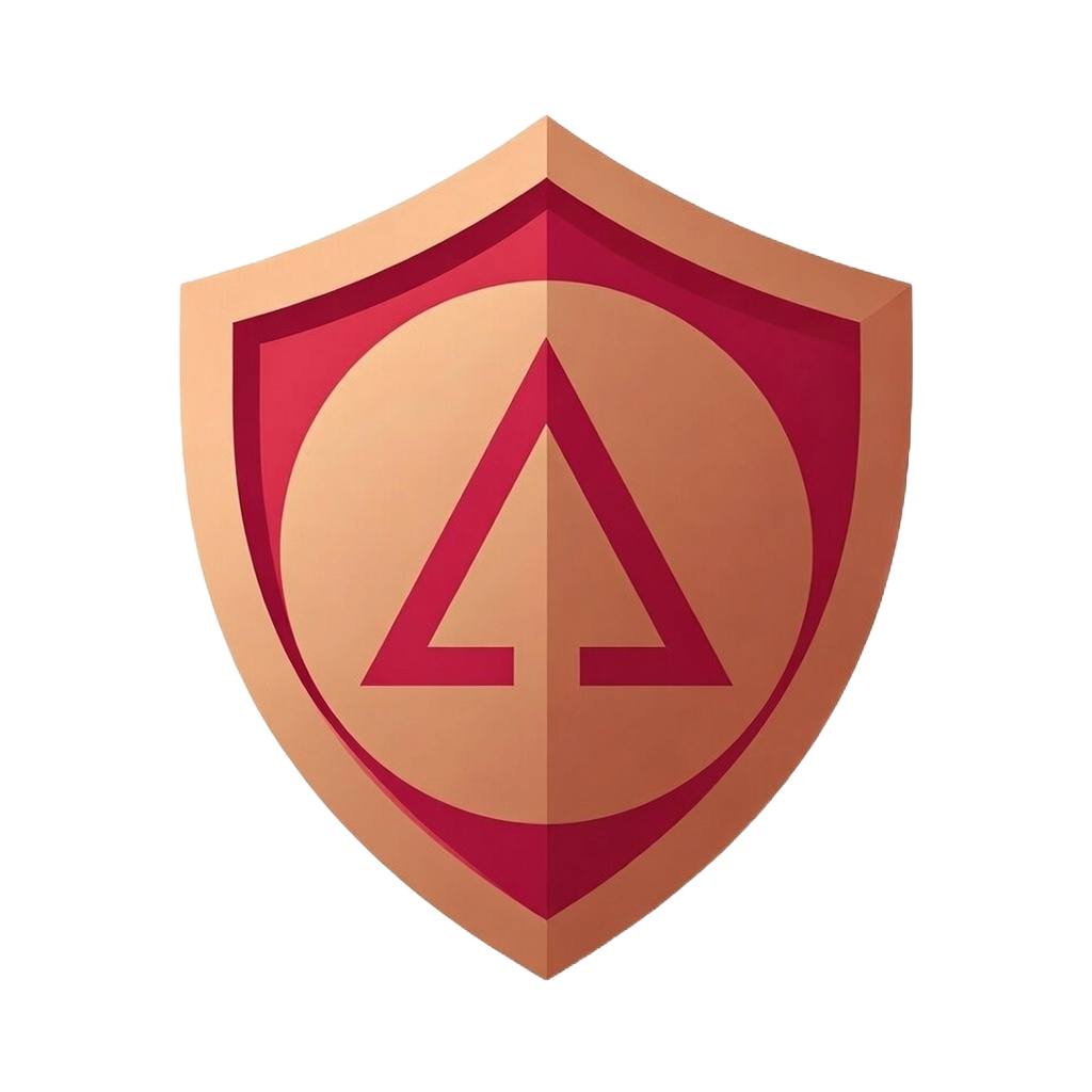 Spartan Security Logo - Shield with Lambda Symbol